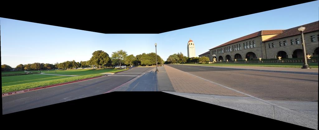 (b) Output panorama 2: The Oval, 3 images, 2362 964