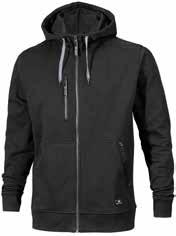 Hood with drawstring, chest pocket with zip. Side pockets.