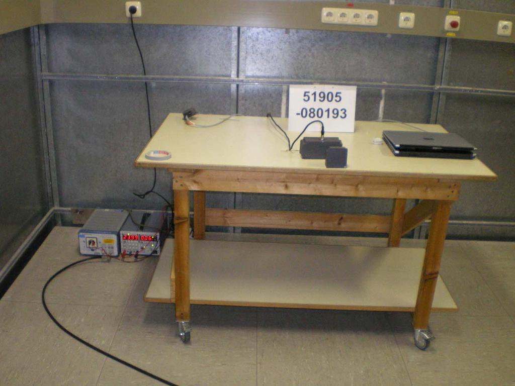 Test setup for conducted DC powerline