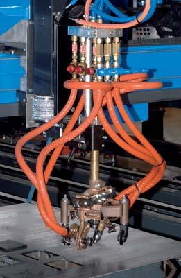 The two robust rollers of the mechanical sensor are cooling by compressed air.
