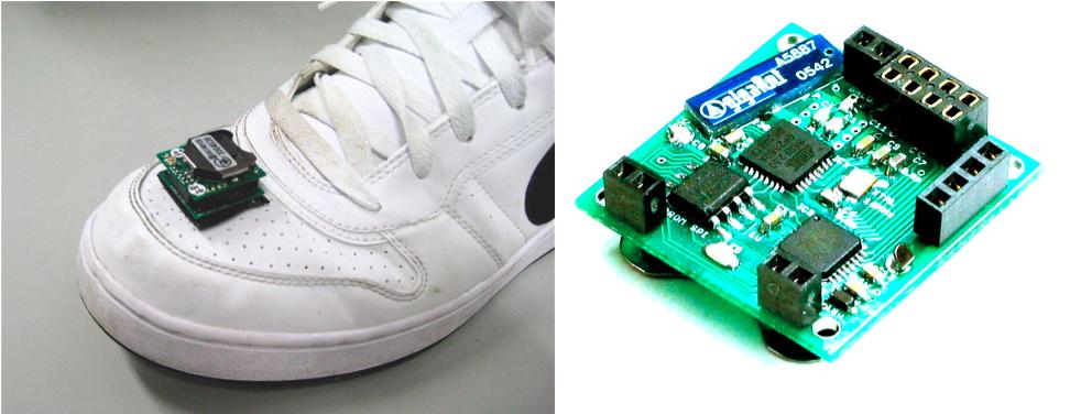 Musical B-boying: A Wearable Musical Instrument by Dancing 159 Fig. 4. Acceleration sensor with shoes 2. The system outputs Music1 when Sample1 motion is recognized on the right foot. 3.