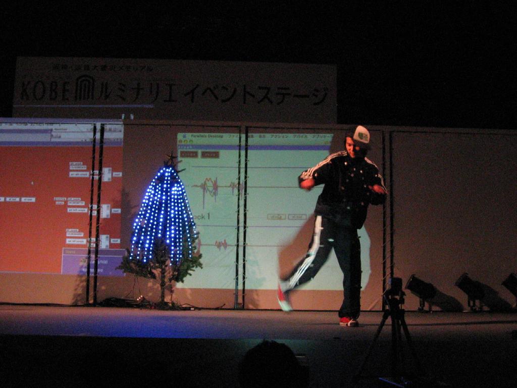 160 M. Fujimoto et al. Fig. 5. Snapshot in Kobe Luminarie (1) Fig. 6. Snapshot in Kobe Luminarie (2) Our show consisted of various types of dancing, as shown in Figure 5, 6.