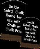 WOD 10 REVERSIBLE A FRAME CHALK BOARD Reversible A-Board allows chalkboard