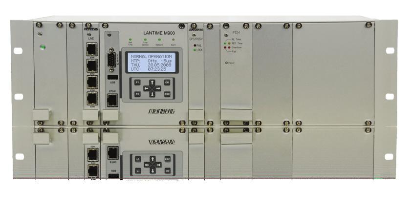 Due to the modular nature of the M900 series, virtually every Meinberg LANTIME feature can be accomodated in this time server platform, with controls