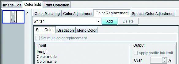 Color Replacement 3 Enter a name in the Color Replacement set name field.