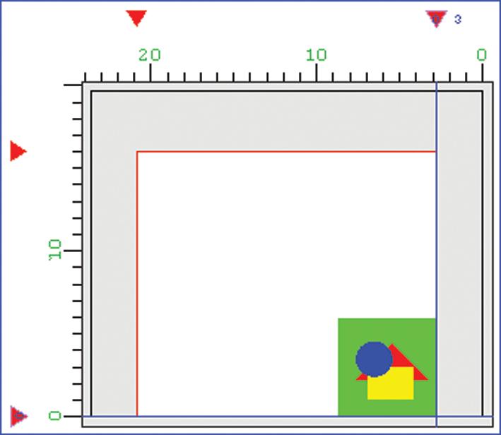 Setting a Valid Print Area A Valid Print Area is indicated by a red rectangle. The image outside the Valid Print Area is not printed.