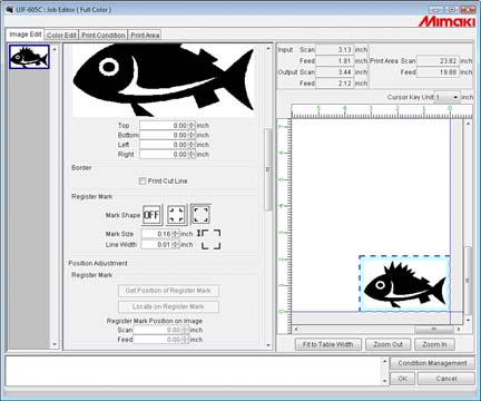 Editing the Image Printing Register Marks When Paneling or Add Label is set, the Register Mark setting is invalid.