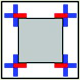 Tiling Edit Print mark on the overlap (Corner Mark) Print marks to make tiles easier to put together.