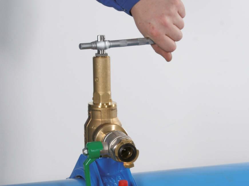 - Install the upper part of the tap fitting