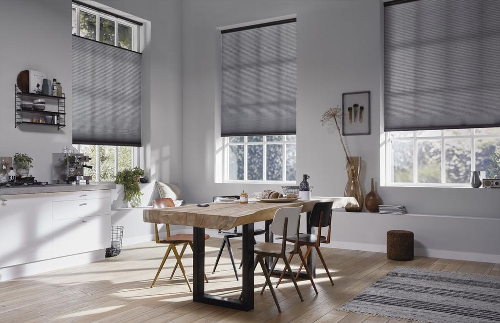 Smart shades that simplify your life Imagine a world where window coverings anticipate your needs and adjust themselves automatically, creating the perfect room ambience, morning, noon