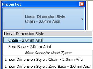 0 mm ARIAL (Chain measurement, text height 2 mm and font type ARIAL). TIP!! The type ZERO BASE - 2.