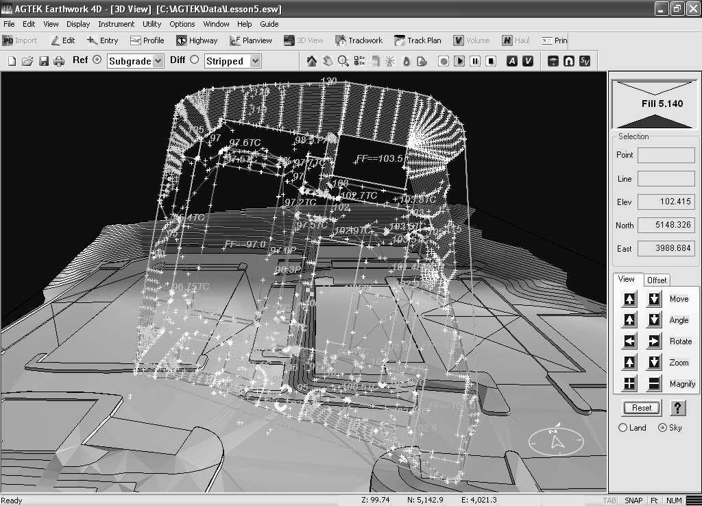 Lesson 4 Verify the 3D Model The creation of 3D surfaces allows comparison of the surfaces for volumes.