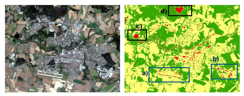 size of vegetation areas (See Figure 4). It can be observed on the southern part of the ORP Pardubice, where urbanization is taking place near the city of Pardubice.