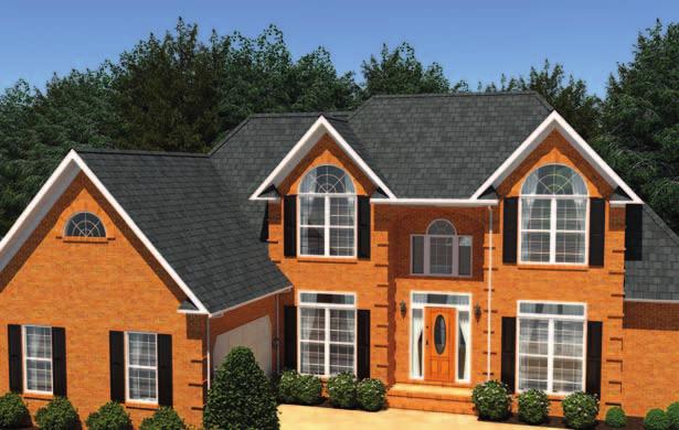 LUXURY SHINGLES COLOR AVAILABILITY Belmont, shown in Black Granite BELMONT Authentic depth and dimension of natural slate 275 lbs.