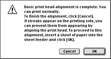 Printing Maintenance Less noticeable white stripes More noticeable white stripes (4) Click Cancel. Click OK to perform even more detailed adjustments.