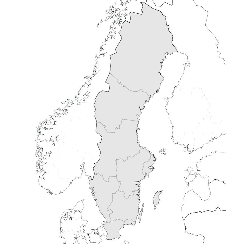 Smart Specialization in Sweden 8 regions and 1 national program North Mid Sweden Region Smart specialization,s3-1) strengthen R&D and amount of innovative SME.