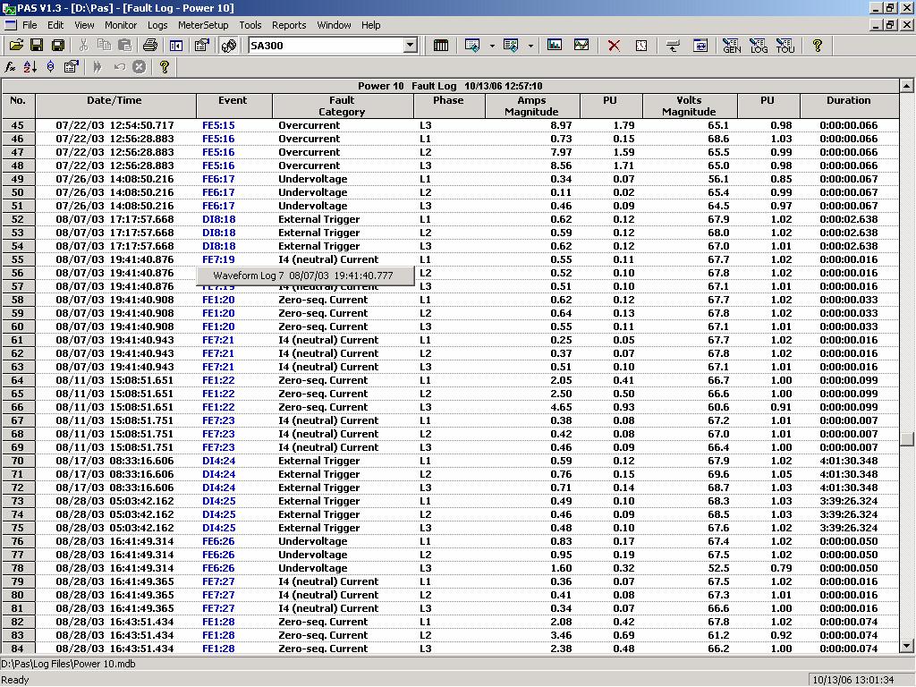Chapter 9 Viewing Log Files and Reports Viewing the Fault Log Viewing the Fault Log Fault log files are displayed in a tabular
