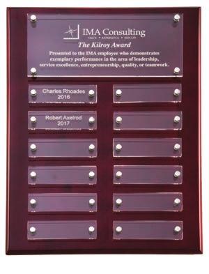 Airflyte Series Rosewood High Gloss Plaque with Acrylic Engraving Plates