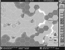 30 Header GAME PLAY Tactical Map HEXES THE SELECTED UNIT CAN MOVE TO ENEMY S ENTRENCHMENT LEVEL HEX DESCRIPTION ENTRENCHED POSITIONS NATIONALITY FLAGS SELECTED UNIT AIRPORTS ATTACKING UNIT NAME