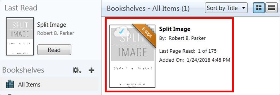 Please note: Adobe Digital Editions will remember your last read page automatically.