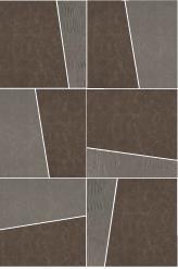 NO-CODE DECORS - PELLE SWATCH 60X60 Decor available on request, created by combining pieces of different leather surfaces (smooth, raised grain and