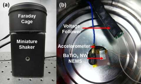 Electronic Supplementary Material (ESI) for Fig. S2 Experimental setup for characterization of NW NEMS energy harvester.