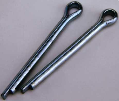 SPLIT COTTER PINS We stock Cotter Pins in diameter 1 to 13mm in mild steel (usually zinc plated), in stainless steel A4 and in brass.