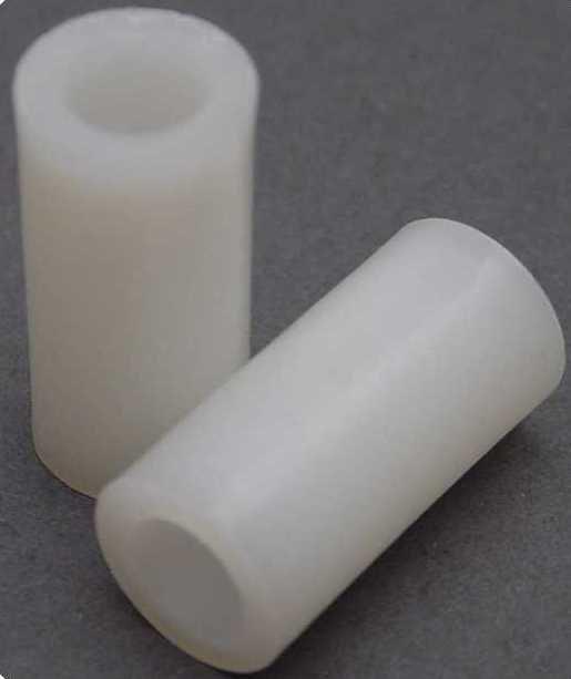 TURNED SPACERS, SERIES PTS AND MOULDED NYLON SPACERS, SERIES NS We also offer precision turned spacers in various materials, as well as moulded spacers in nylon.