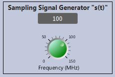 sampling signal The left selector is used to choose whether to display the input message signal in time domain or not