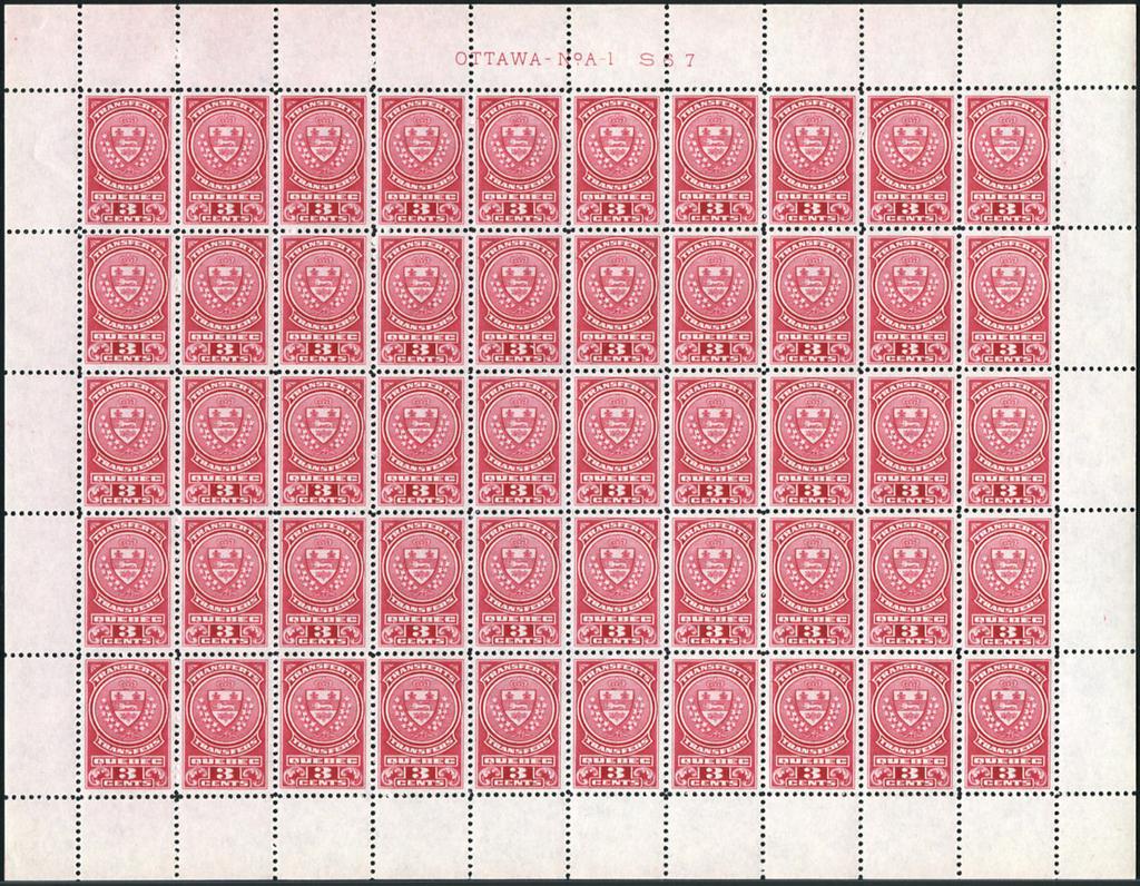 QST11*NH - 3c complete pane of 50 complete with Plate No 1 imprint. White gum. Cat $137.