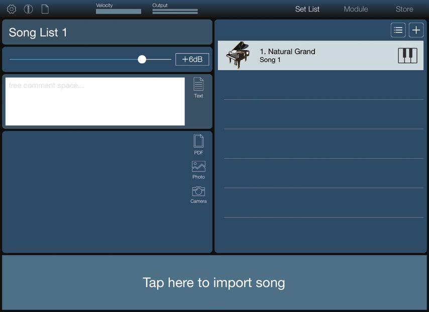 Creating a Song List 1. In the upper left, tap the icon; in the file menu that appears, choose New. 2.