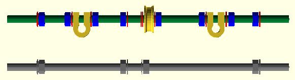 1x Bearing 608ZZ 1x Threaded rod M8 x 294 mm Bearing 608zz in belt guide Press the 608ZZ bearing