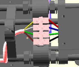 Colour coding on the z motor Attach another four-wire cable onto the