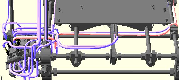 Then connect a four-wire cable to the terminal block and guide the cable down the threaded rod, to the middle of the printer and along