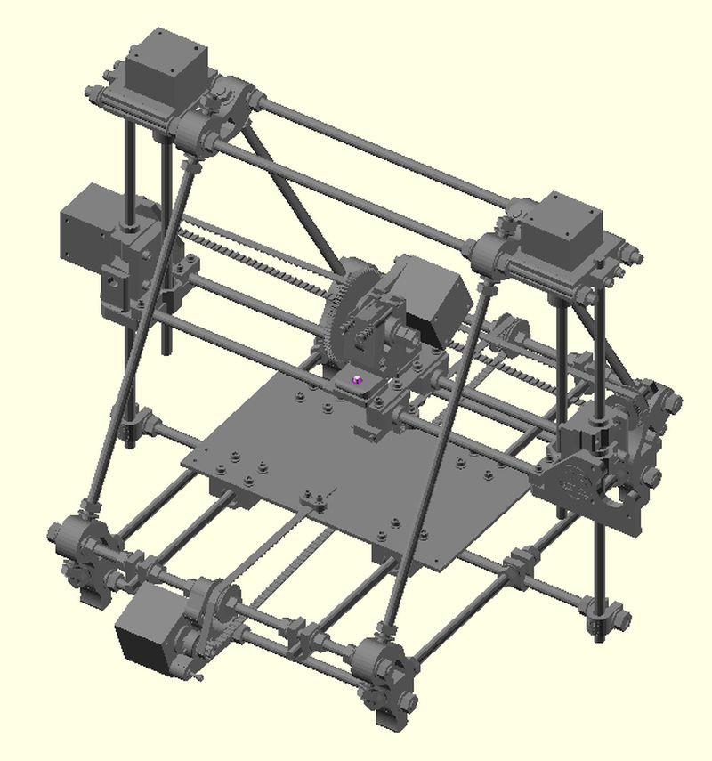 4 Put the extruder onto the x carriage like it is shown in the picture above.