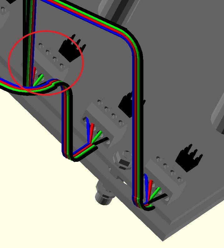 The yellow highlighted cables in this picture are the Z-motor