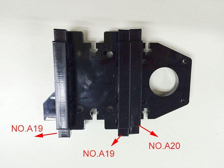 X axis belt holder No.A 20 1 * Note the direction Step 5. Fix the linear bearing SCS8LUU.