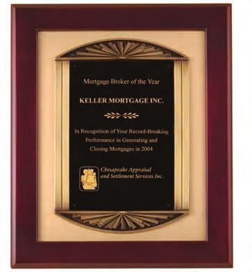 00 Rosewood Stained Piano-Finish Plaque, Antique Bronze Finish Frame Casting with Black Brass Engraving Plate