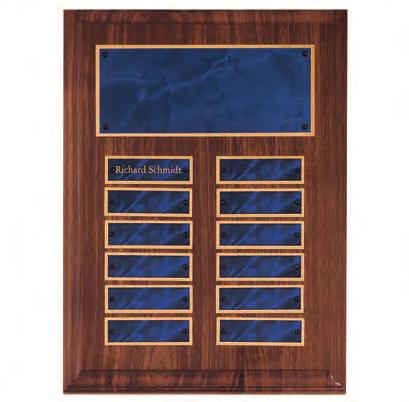 Perpetual Series SOLID AMERICAN WALNUT BOARDS WITH BRASS ENGRAVING PLATES