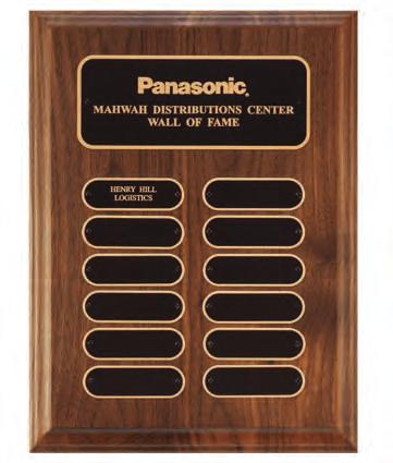 25 Perpetual Plaque with 12 Individual Plates, Sapphire Marble Finish P3620 9 x