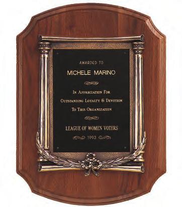 Airflyte Collection PRECISION MADE, SOLID AMERICAN WALNUT PLAQUES Antique Bronze Casting