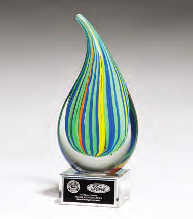 New Art Glass Black and Red Helix Art Glass Award Blue and Violet Art Glass Award 2285 4 x 8 $60.