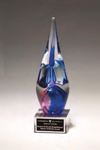 00 LASER ENGRAVABLE ALUMINUM PLATE Multi-Colored Art Glass Award Blue and Green Art Glass Twist 2277 3.5 x 8.25 $58.