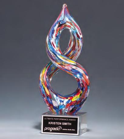 Multi-color Art Glass Award 2249 4 x 7.5 $58.50 2270 4 x 10 $61.