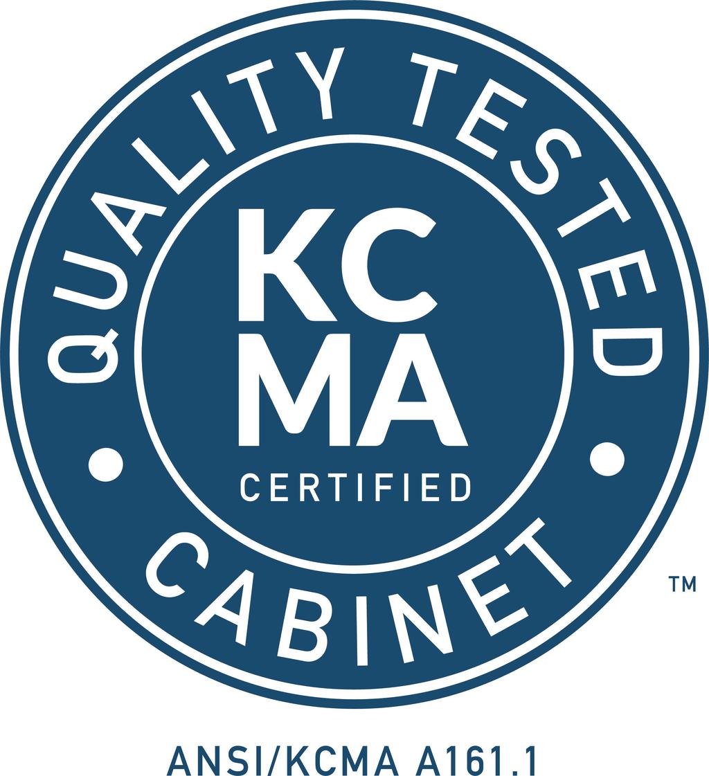 KCMA (Kitchen Cabinet Manufacturers Association) CERTIFICATION All of Choice Cabinet door styles are certified by the KCMA and comply with the requirements of NSI/KCMA A16