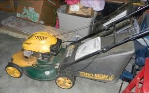 Yard Man 6.75hp S/P Mower 2 Gas Weed Trimmers B&D Electric Edger, 1.