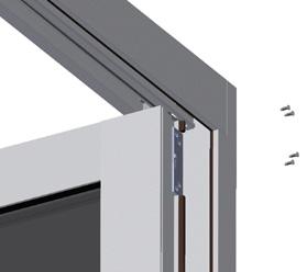3) mounting the top wall Pivot Hinge to 1st Panel 4/ 8-32 x ¾ (Phillips FH) Important