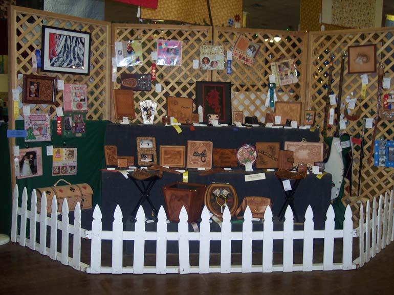 Some members have entered their items in this fair, members from two California based Leathercrafters Guild s have made this a great display.