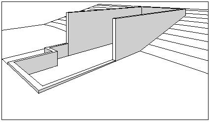 Select the outer endpoint at the upper right of the building. On the Design Bar, click Finish Sketch. 7 Open the To Building 3D view to see the results.