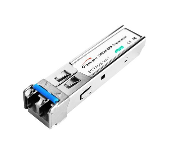 1G SFP CWDM 1270-1430nm 80km Optical Transceivers Features Data-rate of 1.